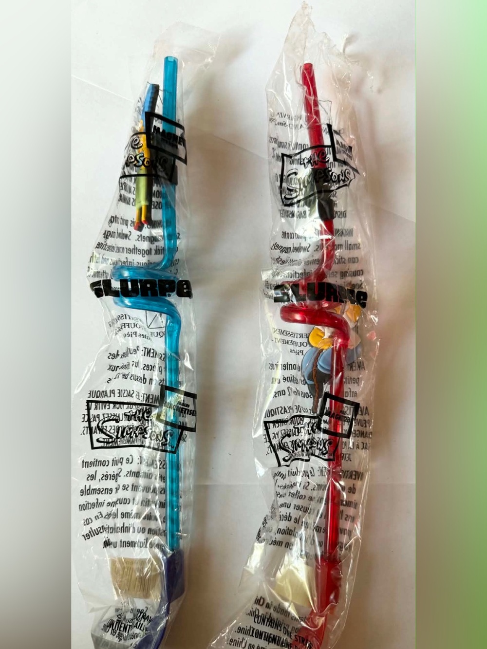 2007 limited-edition The Simpsons Movie 7-Eleven Slurpee Magnet Straws